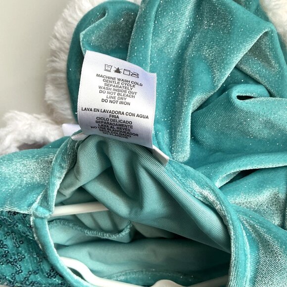 BONNIE JEAN VELOUR FAUX FUR CHRITMAS HOLIDAY SPARKLE SEQUIN DRESS - Picture 8 of 8